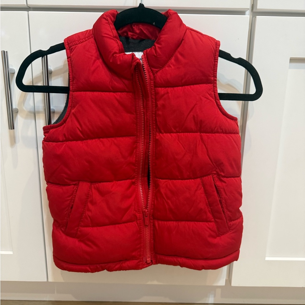 Old Navy Red Puffer Vest, Size 5T